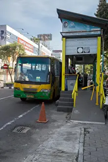 Yogyakarta Bus Stop Print, Jalan Pangeran Mangkubumi Street