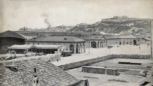Vintage Railway Infrastructure Prints: Ancona train station