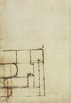 Victoria And Albert Museum Artwork Prints: Architectural drawing from the Codex Forster III