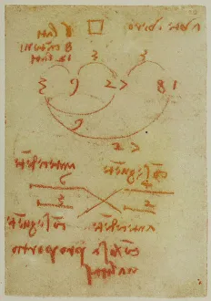 Victoria And Albert Museum Artwork Prints: Arithmetic notes, page from the Codex Forster II