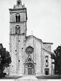 Prints of Asymmetrical faade of the Cathedral of Fermo, dedicated to Our Lady of the Assumption Fermo Church - Facade Middle Ages, Europe, First and Second Millennium A.D.. Date of Photograph:1915-1920 ca Fermo Prints: Asymmetrical faade of the Cathedral of Fermo, dedicated to Our Lady of the Assumption