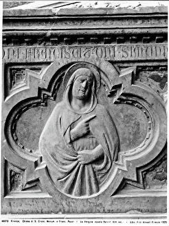 New Testament Inspired Art Prints: Bas-relief depicting the Virgin
