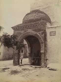 African Urban Landscape Prints: Boy under an arch