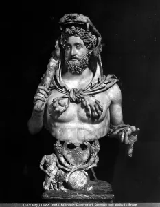 European Ancient Civilization History Prints: Bust of Commodus with Hercules features