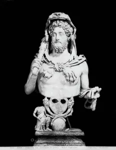 Capitoline Museums Artwork Prints: Bust of the emperor Commodus looking like Hercules