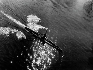 Water Transportation Methods Prints: Canoe on the River