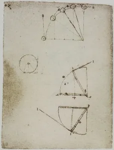Renaissance Era Artworks Prints: Circles and angles, drawings from the Codex Forster II