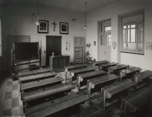 A classroom in the elementary school E. Tonoli in via Baggio, Milan