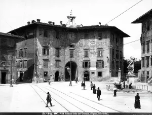 Renaissance Europe Prints: The Clock Palace in Cavalieri Square in Pisa