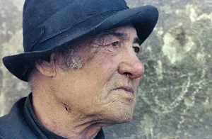 Closeup of elderly