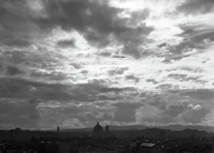 Cityscape With Cloudy Sky Prints: Clouds over Florence