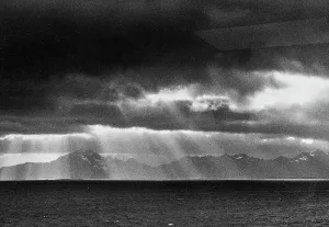 Natural Elements And Phenomena Prints: Clouds and sunlight on the sea