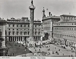 Renaissance Baroque Architecture Prints: Colonna square in Rome