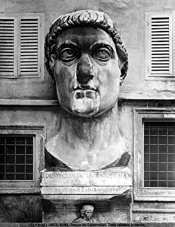 Ancient Roman Art Europe Prints: Colossal head in marble of the Emperor Constantine