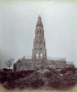 Equestrian Monument Design Prints: Commemorative structure in Neogothic style (19th cent)