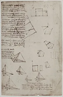 Renaissance Art Styles Prints: Construction of solid geometric figures