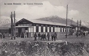Construction works at the Avezzano train station, province of Aquila