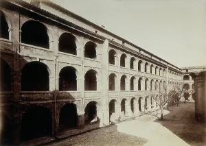 Courtyard, completely restored, in the Veille Charit, Marseilles