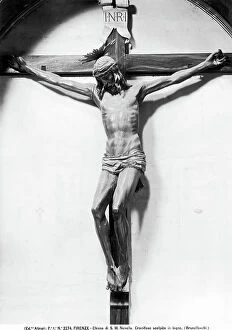 Images Dated 26th February 2007: Crucifix; wooden sculpture by Brunelleschi, Basilica of Santa Maria Novella