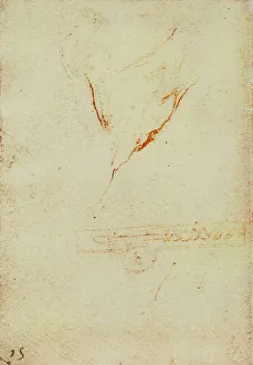 Drawing from the Codex Forster III, c.41v, by Leonardo da Vinci, housed in the Victoria and Albert Museum, London