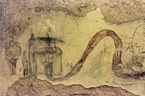 Italian Building Elements Prints: Drawing on a wall