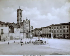 Christian Religious Landmarks Prints: Duomo Square in Prato