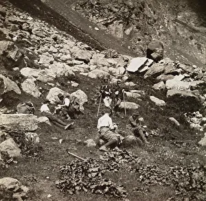 Mountain Landscapes Prints: Excursion in the mountains of Valle D'Aosta