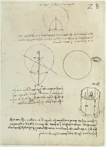 Renaissance Era Artworks Prints: Exercises with circles and a study on mirrors