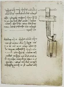 Leonardo Da Vinci Inventions Prints: Experiments on applying a weight to a screw