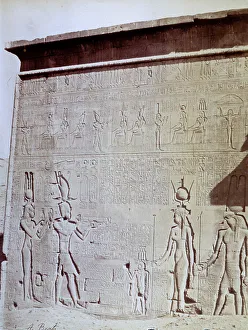 Ancient Egyptian Temple Architecture Prints: External view of the Temple of Denderah