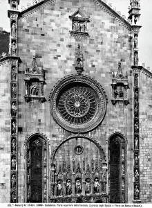 Europe First And Second Millennium A.D Prints: Detail of the faade of the Cathedral of Como