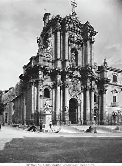 Italian Church Buildings Prints: The faade of the cathedral of Syracuse