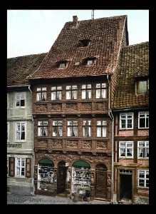 Commercial Building Structure Prints: The faade of an old house a Wernigerode