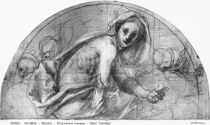 Female figure study, drawing by Jacopo Pontormo preserved in the Gabinetto Nazionale delle Stampe (National Print Cabinet) in Rome