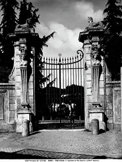 Villa Albani Rome Prints: The gate of Villa Albani in Rome