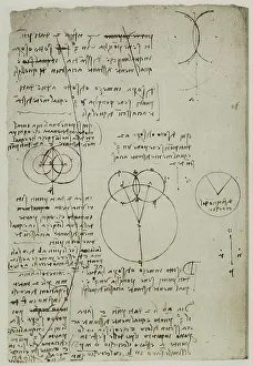 High Renaissance Art Style Prints: Geometric studies on lines and circles
