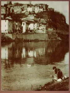 Italian Village Landscape Prints: Goat-Herd
