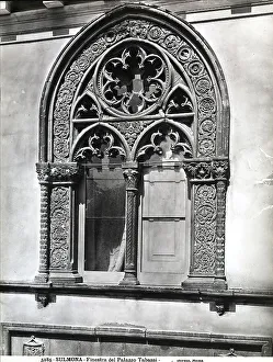 Renaissance Baroque Styles Italy Prints: Gothic window with two lights, in the faade of the Palazzo Tabassi