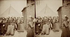 Traditional Italian Attire Prints: Group of people parading in a procession