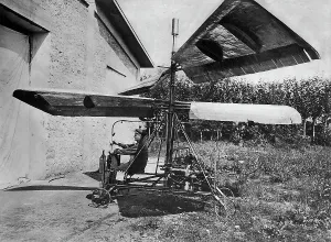 Vintage Propeller Aircraft Prints: The helicopter of the Engineer Achille Bertelli
