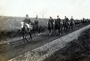 Horseback Riding Images Prints: Hunt for the fox in Rome