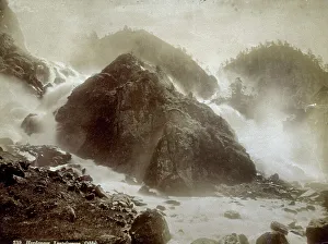 Norwegian Waterfalls Prints: An imposing waterfall in Norway
