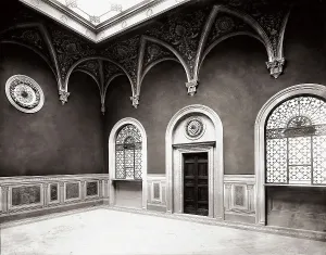 Mural Painting Italy Prints: Inside view of the Cassa di Risparmio of Arezzo