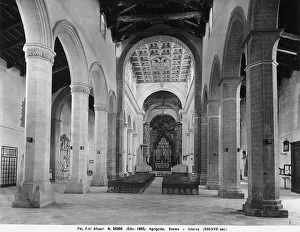 The interior of the cathedral of Agrigento