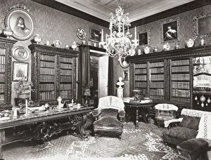 Interior of a Florentine home, the study