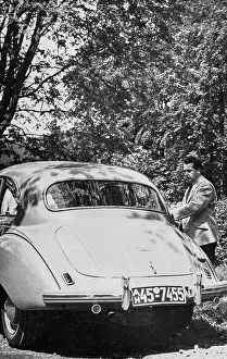 Framed Print : Man with car Framed Print : Man with car