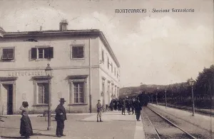Vintage Railway Transportation Prints: Montevarchi train station