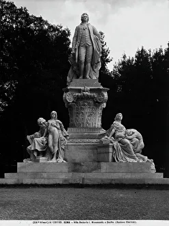 Monument to Goethe, work by Gustav Eberlein, in the park of Villa Borghese, Rome
