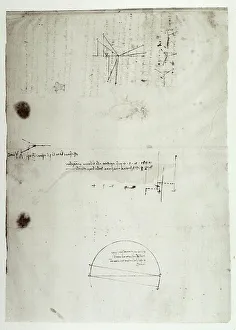 Notes on physics; writing of Leonardo da Vinci. Codex Arundel 263, c.33v. British Museum, London