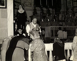 Related Images Collection: Old ladies taking Holy Communion during church services